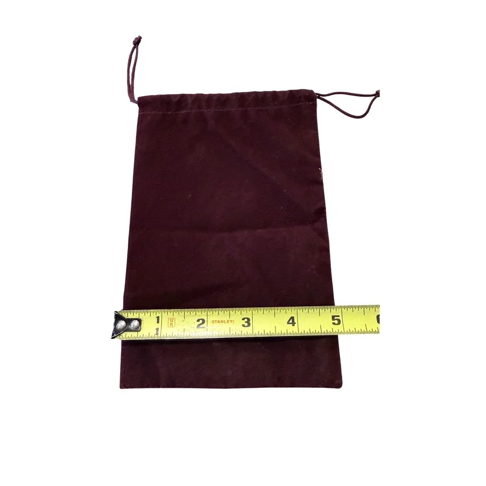 Lamson USA Burgundy Velvet Drawstring Pouch Reel Bag Small Storage 3j2‎